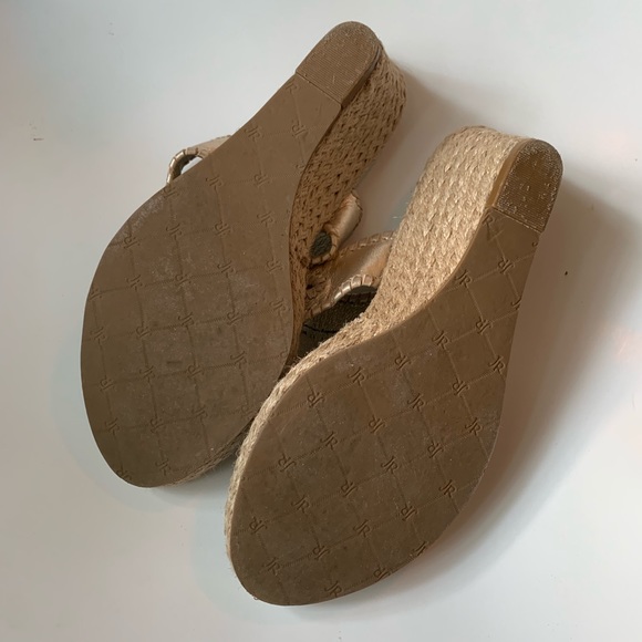 Jack Rogers Wedge Thong, Gold - Picture 2 of 6